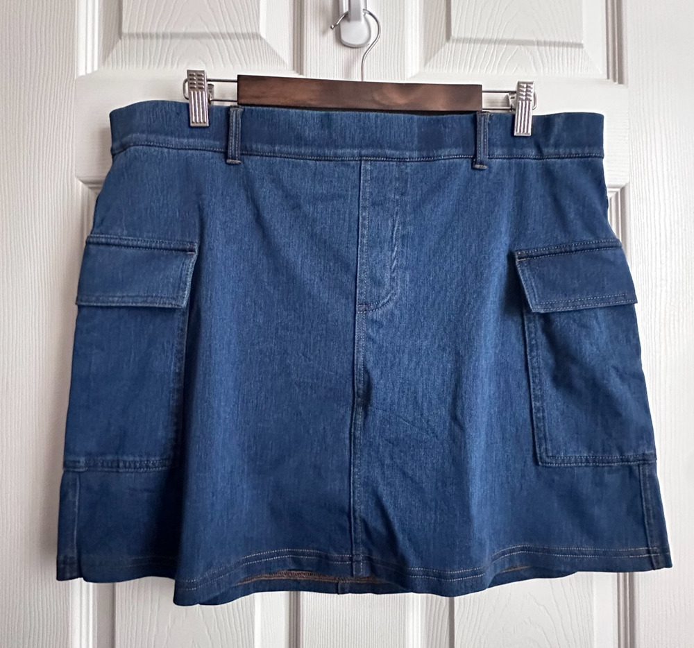 IUGA Womens XXL Athletic Flex Denim Stretch Cargo Skort NWT
